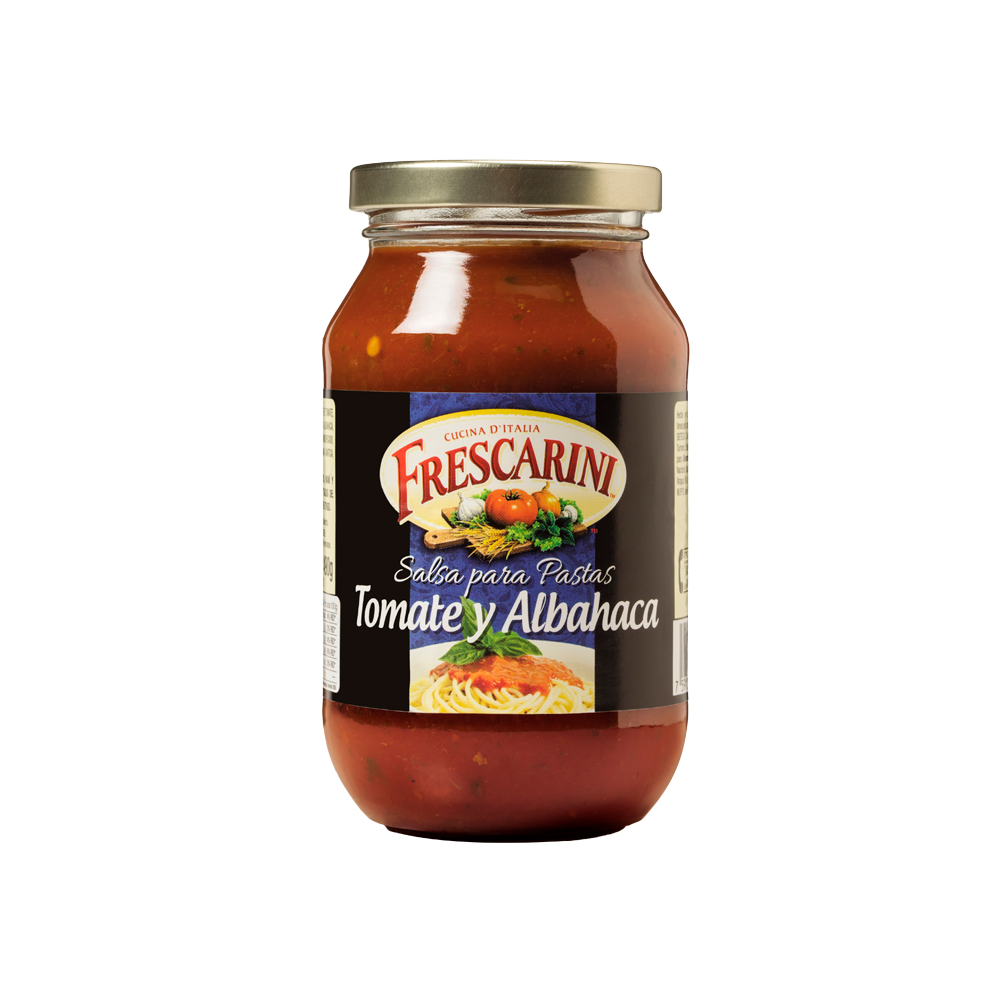 Salsa para Pastas Frescarini Tomate Albahaca 490 gr