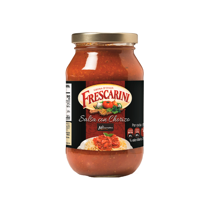 Salsa para Pastas Frescarini con Chorizo 490 gr
