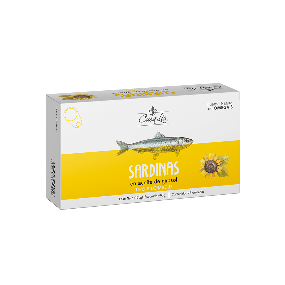 Sardinas Casa Lis en Aceite de Girasol 125 gr.