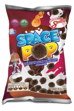 Cereal Space Pop Santoni Sabor Chocolate 240 gr.