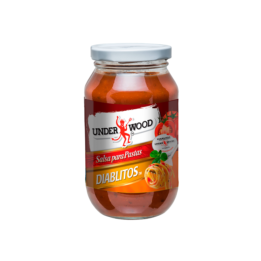 Salsa para Pastas Underwood Diablitos 490 gr Vidrio