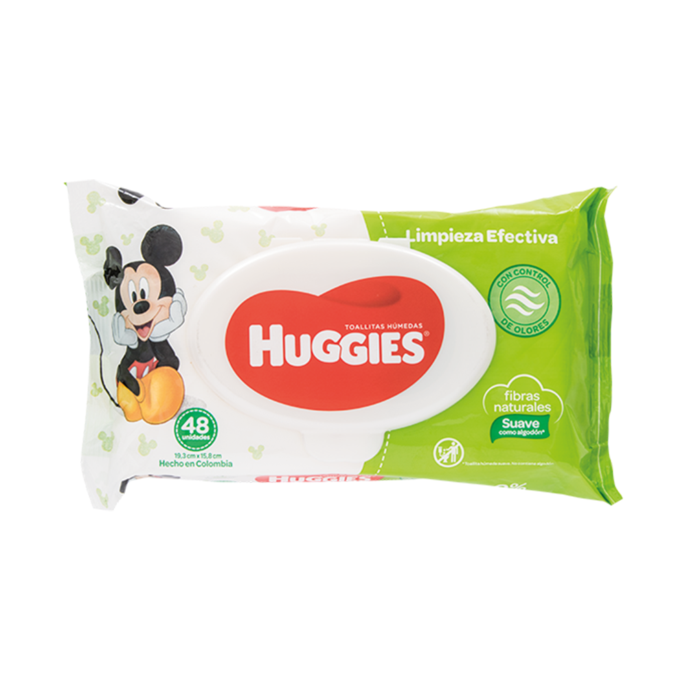 Toallas Humedas Huggies Limpieza Efectiva con Tapa 48 und