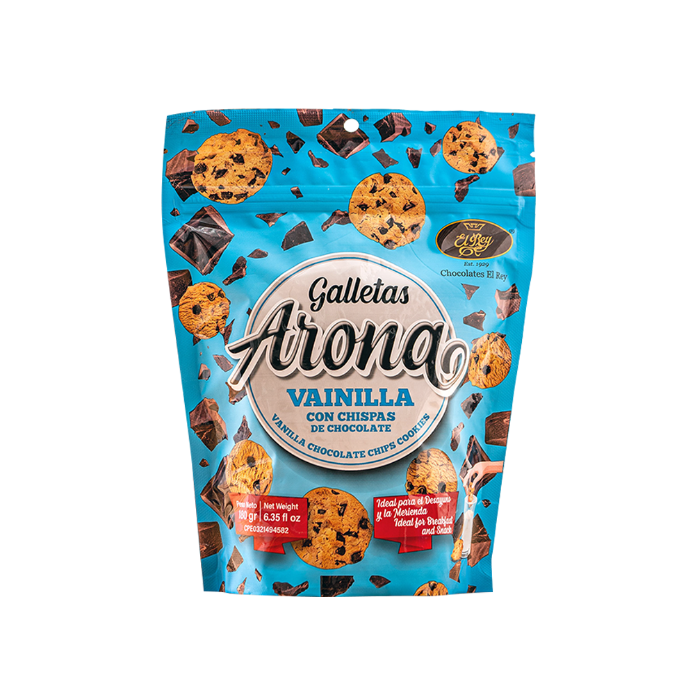 Galletas Arona Vainilla con Chispas de Chocolate 180 gr