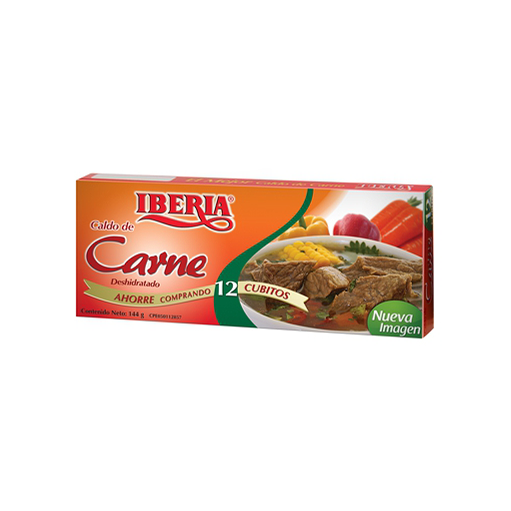 Cubitos de Carne Iberia 144 gr (12 Unidades)