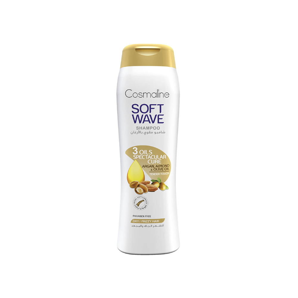 Soft Wave Shampoo Cura de 3 Aceites para Cabello Frizo 400 ml