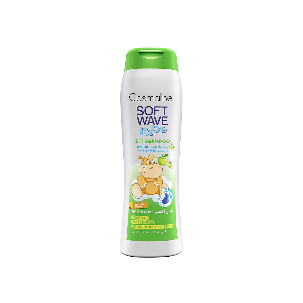 Soft Wave Niños Shampoo y Acondicionador 2x1 Manzana 400 ml