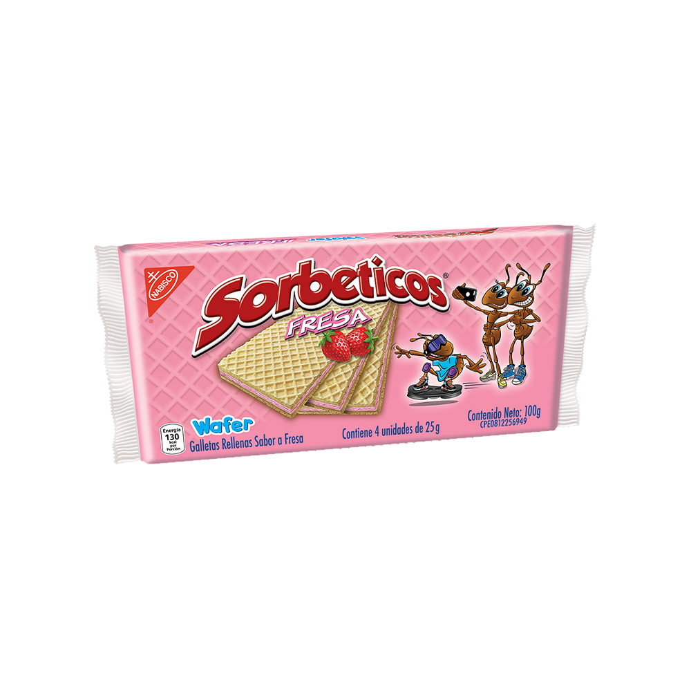 Galleta Sorbetico Fresa (4 Unidades)