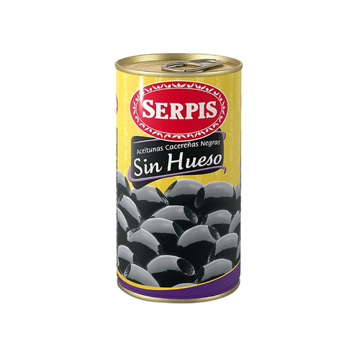 [8410344302016] Aceitunas Negras Cacereñas Serpis sin Hueso Lata 350 gr