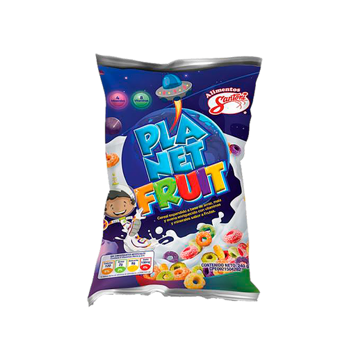 [7592498215217] Cereal Planet Fruit Santoni Sabor Frutas 240 gr.
