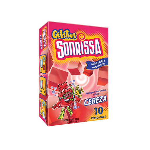[7591112061278] Gelatina de Frambuesa Sonrissa 132  G.