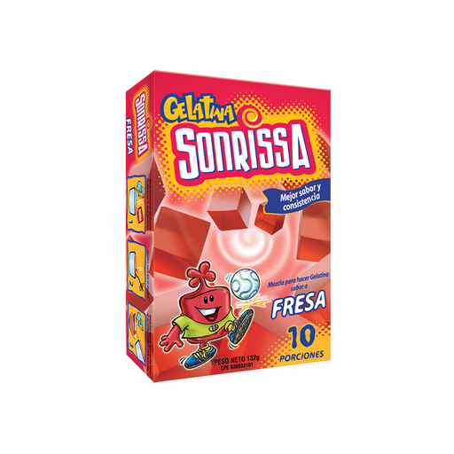 [7591112061438] Gelatina de Fresa Sonrissa 132  G.