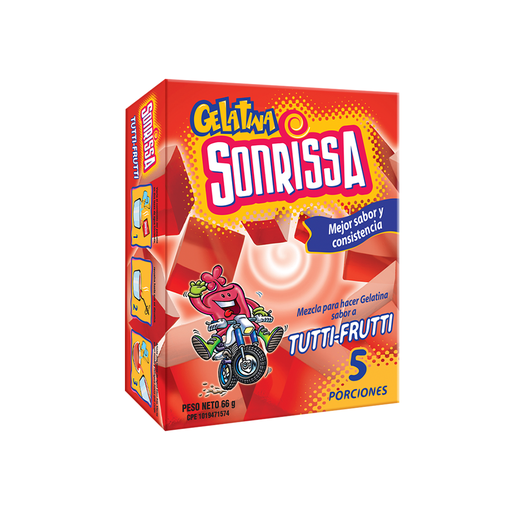 [7591112462174] Gelatina de Tutti Frutti Sonrissa 66  G.
