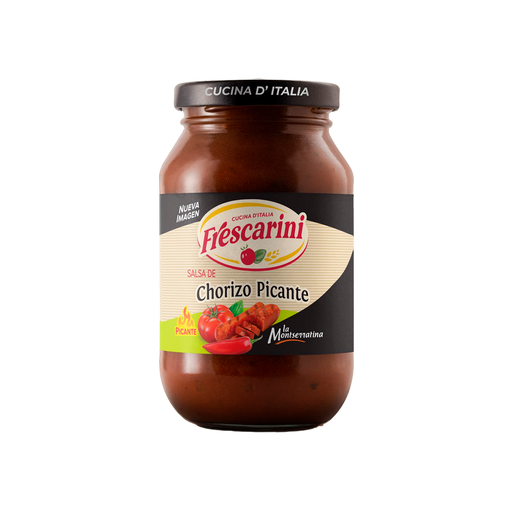 [7591072005657] Salsa para Pastas Frescarini con Chrorizo Picante 490 gr