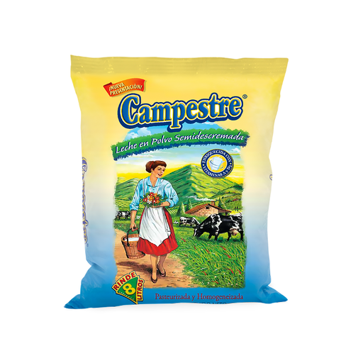 [7592433000908] Leche en Polvo Semi Descremada Campestre 900 gr.
