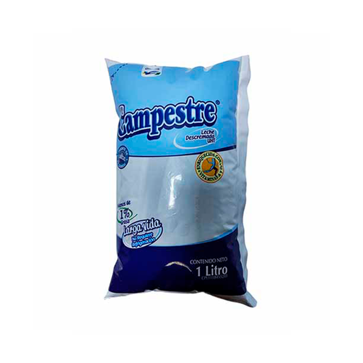 [7592433006689] Leche Descremada Campestre Bolsa UHT 1 lt.
