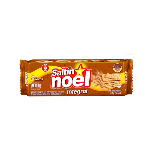 [7702025189243] Galletas Saltín Integral 415gr. (3 Tacos)