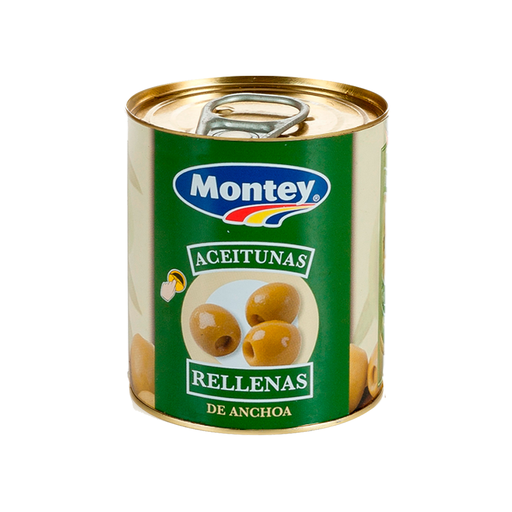 [8436007958310] Aceitunas Verdes Rellenas de Anchoa Montey 125 gr