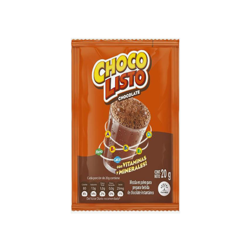 [7702007018981] Chocolisto 20 gr. (Display x 12 Unidades)