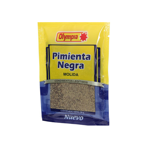 [7591221261118] Pimienta Negra Molida Olympia 20 gr