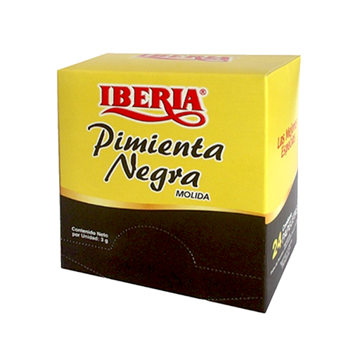 [7591221090787] Pimienta Negra Molida Iberia 3 gr
