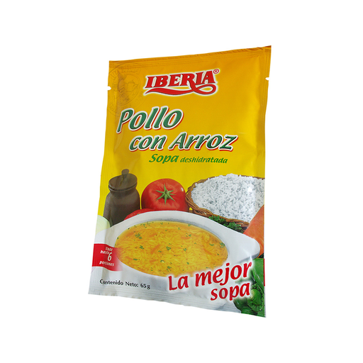 [7591221625231] Sopa de Pollo con Arroz Iberia 65 gr