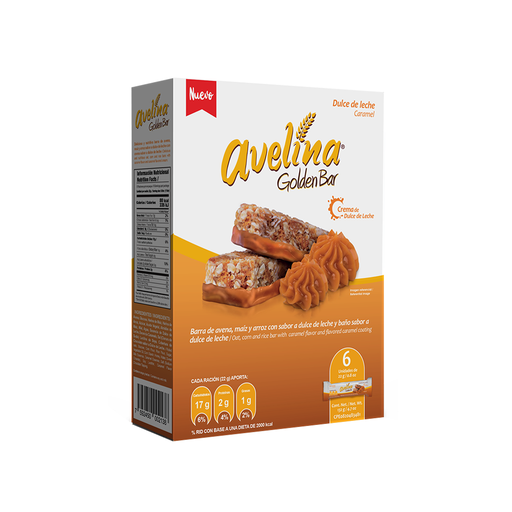 [7592450002138] Barra Avena Dulce de Leche Avelina 132 gr (6 unidades)