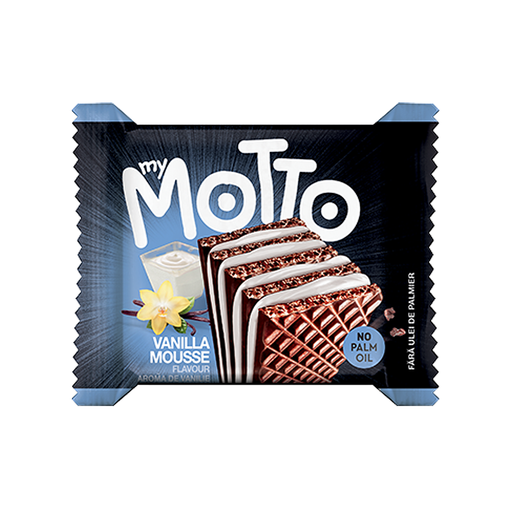 [13800205878612] Galletas My Motto Vanilla Mousse Wafer 34 gr (Chocolate con Vainilla)